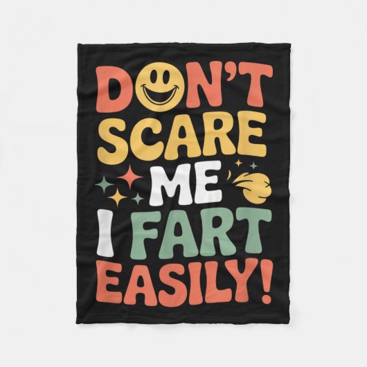 Don't E Me I Fart Easily Funny Cute Design Quote Fleece Deken (Voorkant)