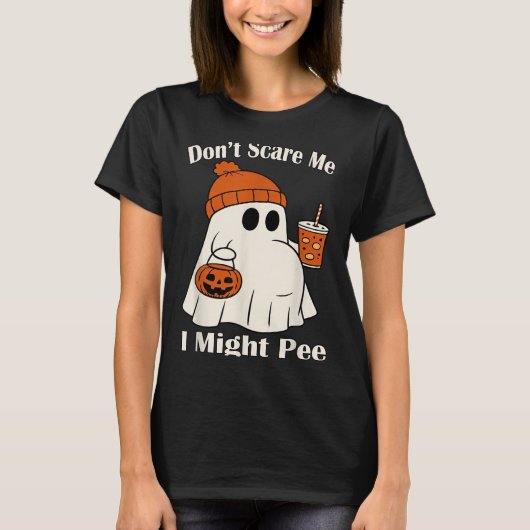 Don't E Me I Might Pee Funny Halloween Pregnant Gh T-shirt (Voorkant)