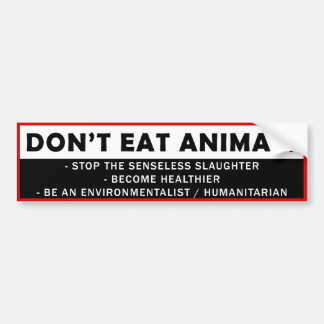 DONT EAT-DIEREN BUMPERSTICKER