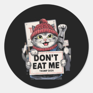 Don't Eat Me Cats voor Trump 2024 Ronde Sticker