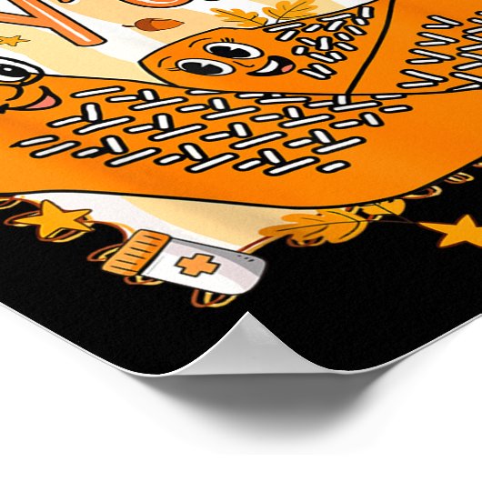 Dont Fall Yall Nurse Life Socks Thanksgiving Autum Poster (Hoek)