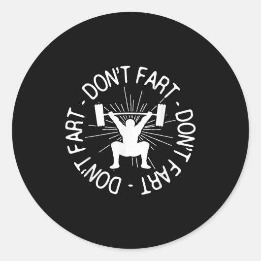 Dont Far Funny Fitness Gym Gift  Ronde Sticker (Voorkant)