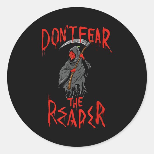 Dont Fear The Carolina Reaper Design  Ronde Sticker (Voorkant)
