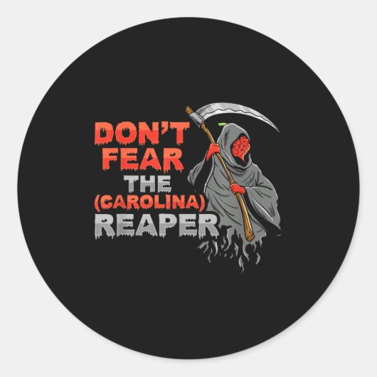 Dont Fear The Carolina Reaper Design  Ronde Sticker (Voorkant)