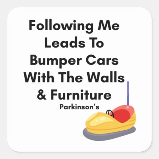 Don't Follow Me - Bumper Cars Sticker (Voorkant)