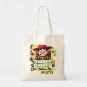 Don't follow me design tote bag (Voorkant)