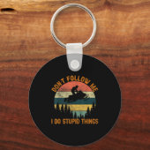 Don't Follow Me I Do Stud Things-snowmobile Motor Sleutelhanger (Voorkant)