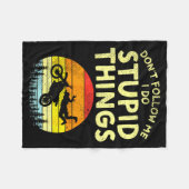 Dont Follow Me Stud Things Funny Motocross Dirt Bi Fleece Deken (Voorkant (Horizontaal))