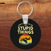Dont Follow Me Stud Things Funny Motocross Dirt Bi Sleutelhanger (Voorkant)
