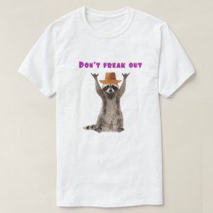 Don't Freak Out Raccoon T-shirt Mannen-T-shirt