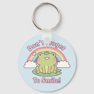 Dont Froget to Smile Cute Frog Pun Sleutelhanger