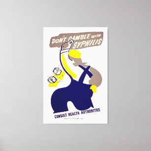Dont Gamble met zigeuners Canvas Afdruk