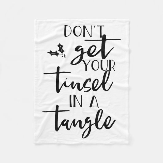 Dont Get Your Tinsel In A Tangle - Funny Slogan Fleece Deken (Voorkant)