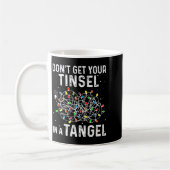 Don't Get Your Tinsel In A Tangle Funny Xmas Light Koffiemok (Links)