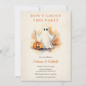 Dont Ghost Dit Feest Halloween Kostuum Feest Kaart (Voorkant)