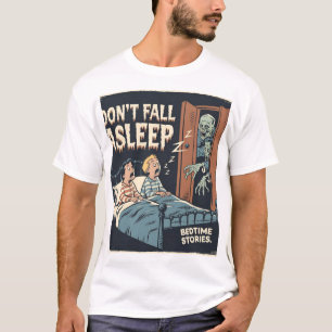 "Don't Herfst Asleep Retro Horror Art - Creepy Bed T-shirt