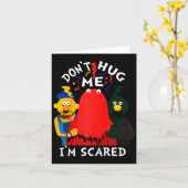 Don't Hug Me I'm Eds Funny Saying Sarcasm Raglan B Kaart (Gele Bloem)