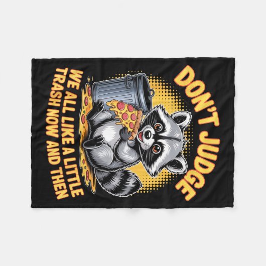 Don't Judge Raccoon Lover Trashed Racoon Animal Ra Fleece Deken (Voorkant (Horizontaal))