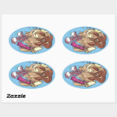 Don't look back! ovale sticker (Vel)