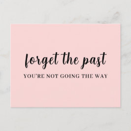 Don't Look Back Peachy Pink Design Briefkaart