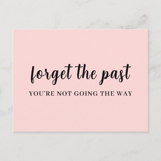 Don't Look Back Peachy Pink Design Briefkaart (Voorkant)