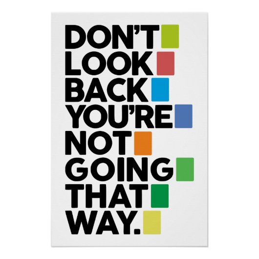 Don't look back perfect poster (Voorkant)