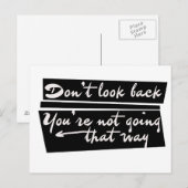 Don't look back you're not going that way briefkaart (Voorkant / Achterkant)