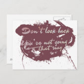 Don't look back you're not going that way briefkaart (Voorkant / Achterkant)