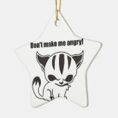 don't make me angry! Kitty Keramisch Ornament (Links)
