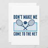 Don't Make Me Come To The Net Bedankkaart (Voorkant / Achterkant)