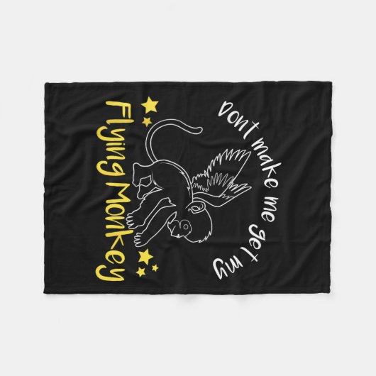 Don't Make Me Get My Flying Monkeys Fleece Deken (Voorkant (Horizontaal))