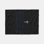 Don't Make Me Have To Go To Confession Catholic Fu Fleece Deken (Voorkant (Horizontaal))