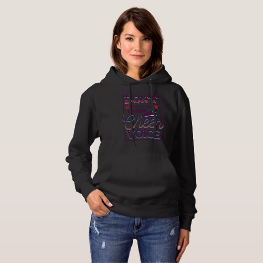 Don't Make Me Use My Cheer Voice Cheering Cheerlea Hoodie (Voorkant volledig)