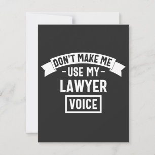 Don't make me use my lawyer voice bedankkaart
