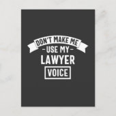 Don't make me use my lawyer voice briefkaart (Voorkant)