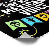 Dont Make Me Use My Mexican Voice Mexico Pride  Poster (Hoek)