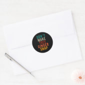 Don't Make This Ginger Snap Funny Readhead  Ronde Sticker (Envelop)