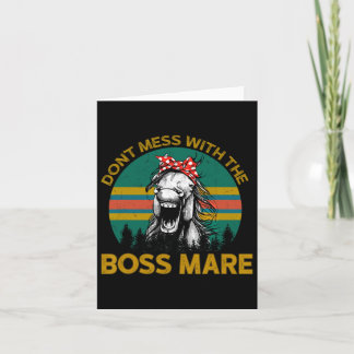 Dont Mess met Baas Mare Horseback Riding Vint Kaart