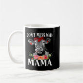 Dont Mess met mamma Funny Koe mam Boerderij Gift Koffiemok (Links)