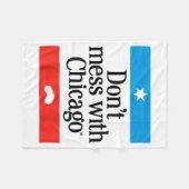 Don't Mess With Chicago  Fleece Deken (Voorkant (Horizontaal))