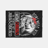 Don't Mess With Mimisaurus You'll Get Jurkicked Mi Fleece Deken (Voorkant (Horizontaal))