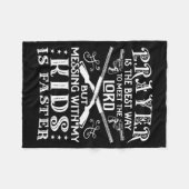 Don't Mess With My Kids! Mom  Fleece Deken (Voorkant (Horizontaal))