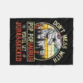 Don't Mess With P Psaurus You'll Get Jurkicked  Fleece Deken (Voorkant (Horizontaal))