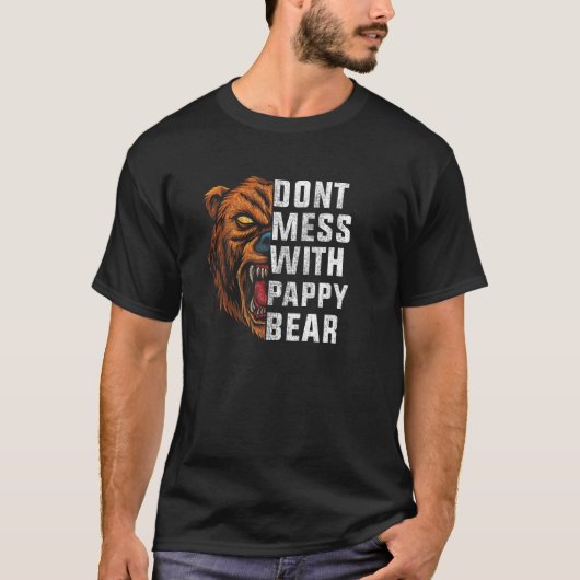 don't mess with PAPPY bear   autism T-shirt (Voorkant)