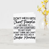 Don't Mess With Short People  Kaart (Gele Bloem)