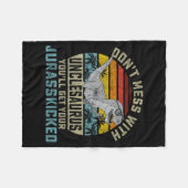 Don't Mess With Unclesaurus You'll Get Jurkicked U Fleece Deken (Voorkant (Horizontaal))