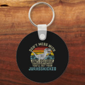 Don't Mess With Unclesaurus You'll Get Jurkicked U Sleutelhanger (Voorkant)