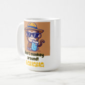 Don't Monkey Around! Banana - Funny Monkey mug (Devant gauche)