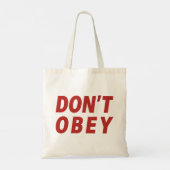Don't Obey Portland Frog Protest Tote Bag (Achterkant)