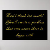 "Don't overthink" inspirational poster (Devant)